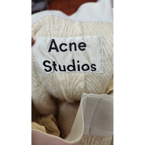 Acne Studios Wool Pants Designer Avantgarde Alternative Curved leg Twill - Picture 7 of 13